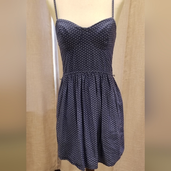 Blue and white polka dot dress - Picture 4 of 4